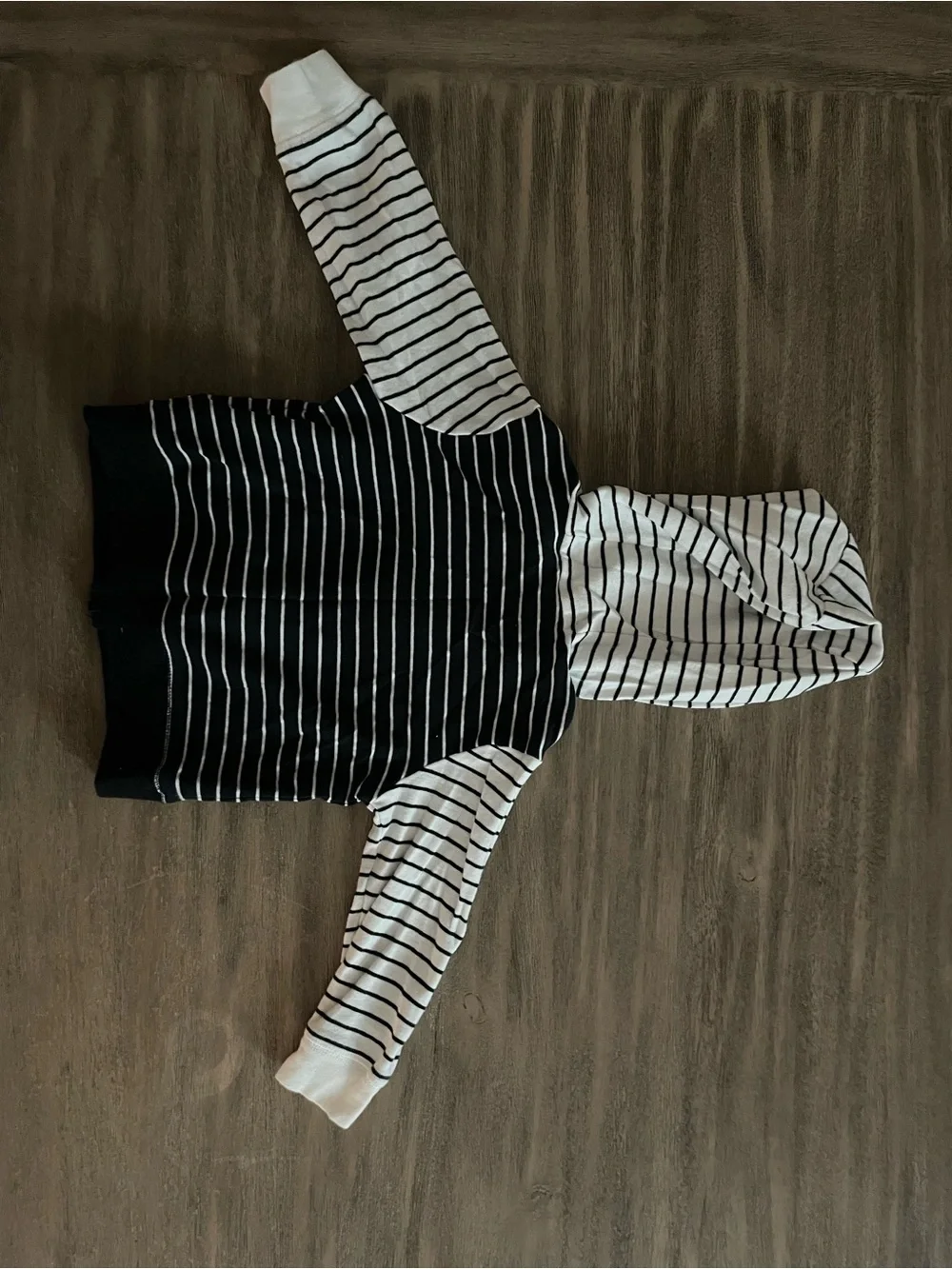 Carter’s Striped Black & White Toddler Hoodie Zip-Up